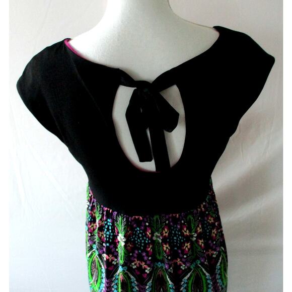 London Times Women's Multi Color Floral Print Sleeveless Pull Over Dress Size 8 - Picture 6 of 9